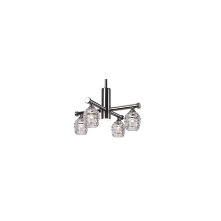 Kuzco Lighting Magnificent Led Chandelier With Downward Die Cast Clear Glass CH52118-CH